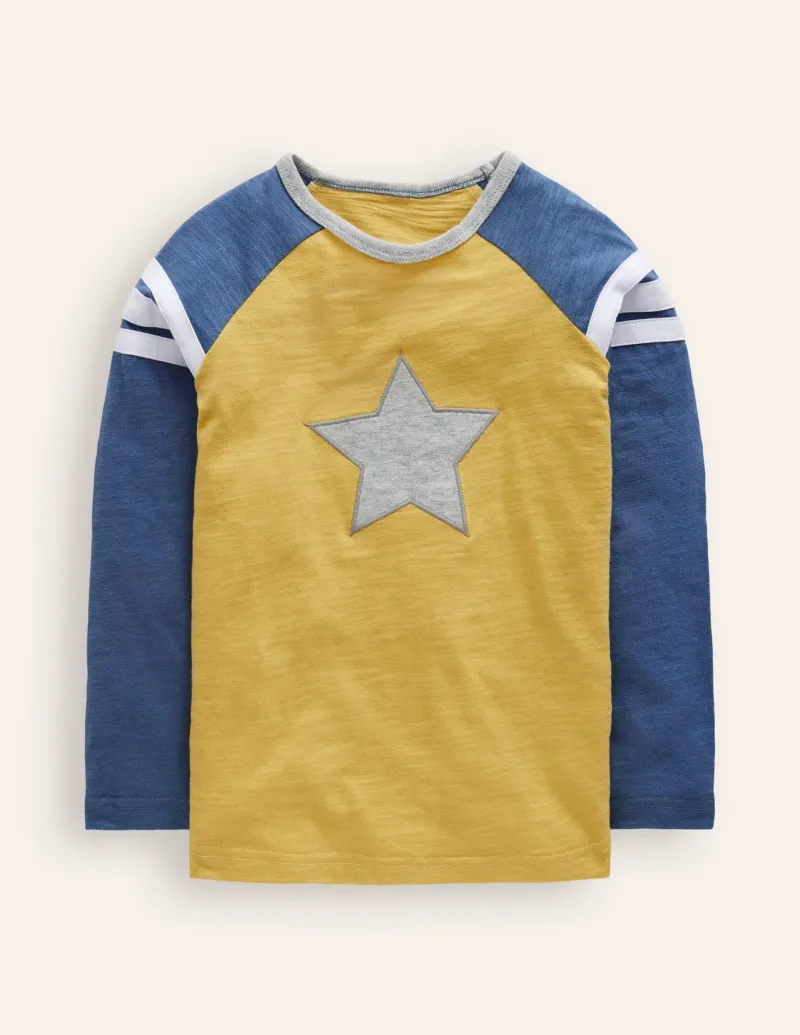 Tops, T-Shirts & Polos-Boden Raglan T-Shirt-Tropical Yellow/ Bluejay TropicalYellow/Bluejay
