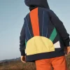 Sweatshirts & Hoodies | Tops, T-Shirts & Polos-Boden Rainbow Zip-Up Hoodie-Starboard Blue Sun Back StarboardBlueSunBack