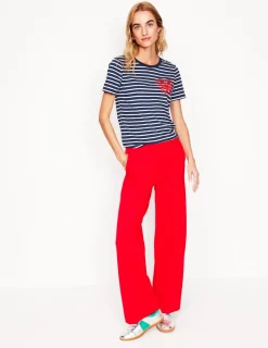 Nightwear & Lougewear | T-Shirts & Tanks-Boden Relaxed Novelty T-Shirt-French Navy, Hearts FrenchNavy,Hearts