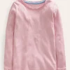 Tops & T-Shirts-Boden Ribbed Long Sleeve T-Shirt-French Pink FrenchPink