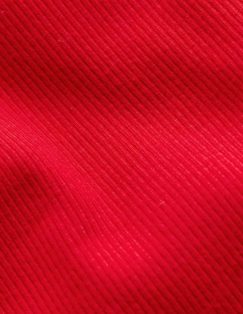 Tops & T-Shirts-Boden Ribbed Long Sleeve T-Shirt-Cherry Jam/Soft Ivory Stripe CherryJam/SoftIvoryStripe