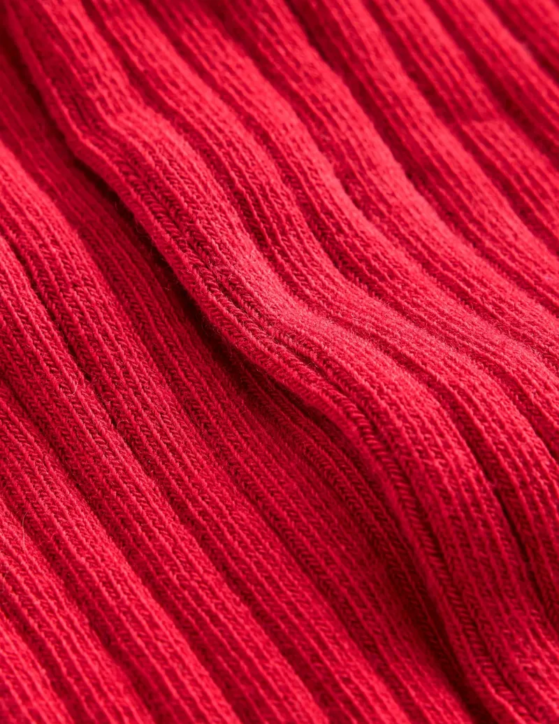 Socks & Tights-Boden Ribbed Tights-Carmine Red CarmineRed