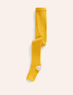 Socks & Tights-Boden Ribbed Tights-Honey Yellow HoneyYellow