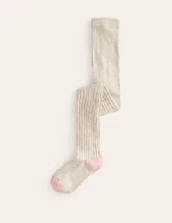 Socks & Tights-Boden Ribbed Tights- Oatmeal