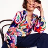 Suits & Tailoring | Tops & Blouses-Boden Ruffle Collar Blouse-Ivory, Botanical Paisley Ivory,BotanicalPaisley