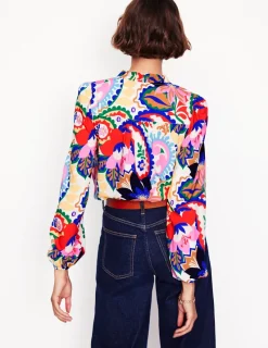 Suits & Tailoring | Tops & Blouses-Boden Ruffle Collar Blouse-Ivory, Botanical Paisley Ivory,BotanicalPaisley