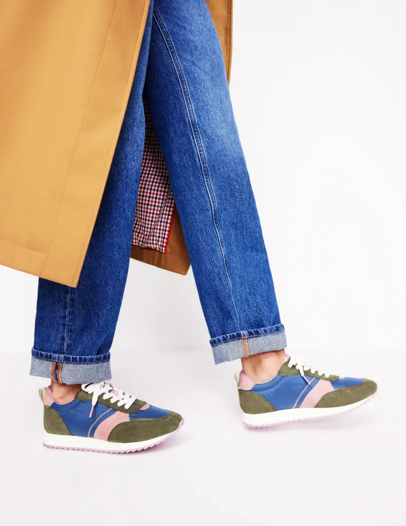 Flats | Nightwear & Lougewear-Boden Runner Sneakers-Blue Colourblock BlueColourblock