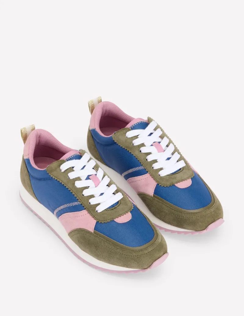 Flats | Nightwear & Lougewear-Boden Runner Sneakers-Blue Colourblock BlueColourblock