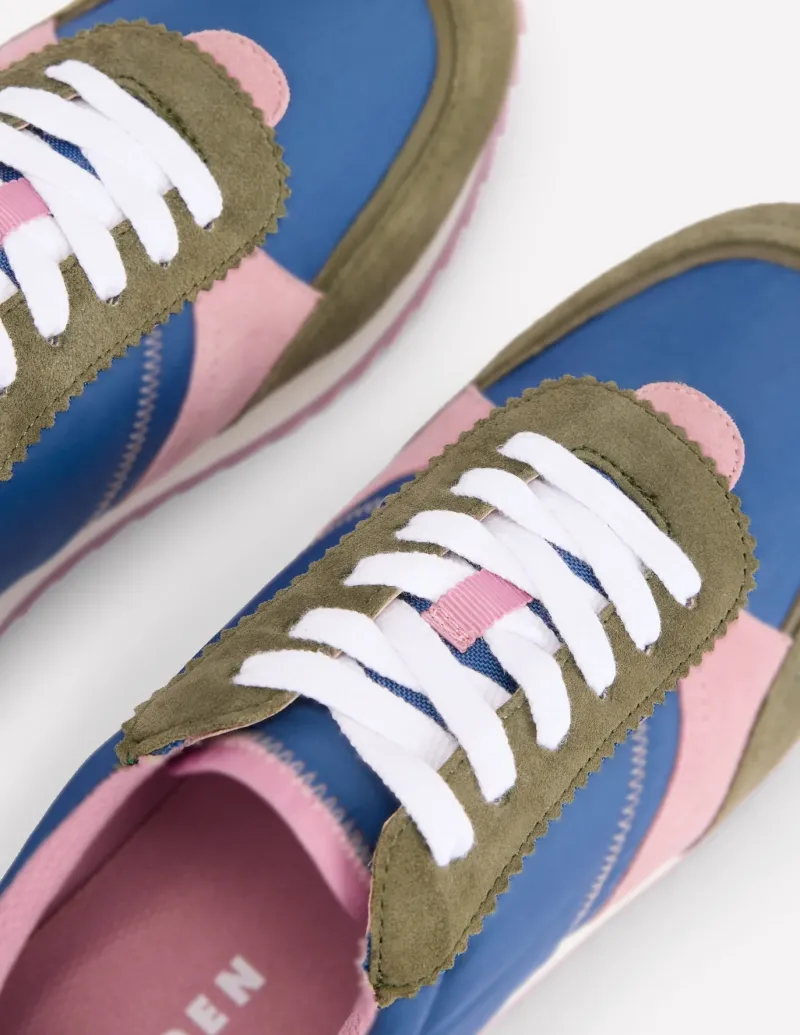 Flats | Nightwear & Lougewear-Boden Runner Sneakers-Blue Colourblock BlueColourblock