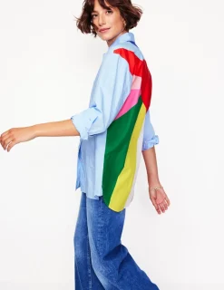 Shirts | Tops & Blouses-Boden Sadie Relaxed Cotton Shirt-Multi, Heart Spectrum Multi,HeartSpectrum