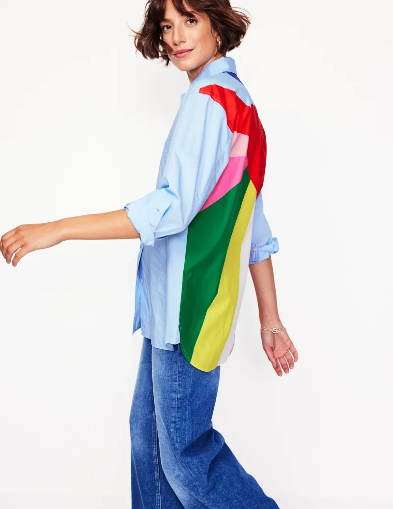 Shirts | Tops & Blouses-Boden Sadie Relaxed Cotton Shirt-Multi, Heart Spectrum Multi,HeartSpectrum