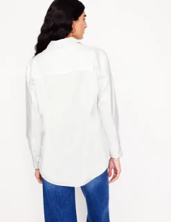 Shirts | Tops & Blouses-Boden Sadie Relaxed Cotton Shirt-White Oxford WhiteOxford
