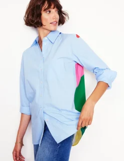 Shirts | Tops & Blouses-Boden Sadie Relaxed Cotton Shirt-Multi, Heart Spectrum Multi,HeartSpectrum