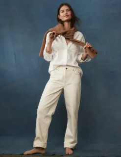 Shirts | Tops & Blouses-Boden Sadie Relaxed Cotton Shirt-White Oxford WhiteOxford