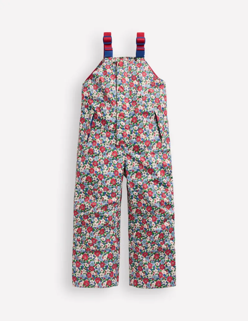 Coats & Jackets-Boden Salopette Waterproof Trousers-Glacier Blue Winter Floral GlacierBlueWinterFloral