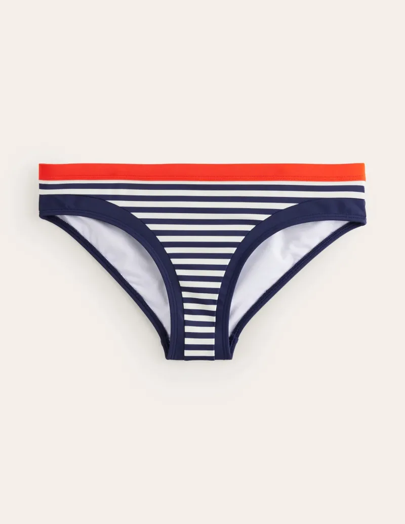 Swimwear-Boden Santorini Bikini Bottoms-Red, Navy Stripe Red,NavyStripe