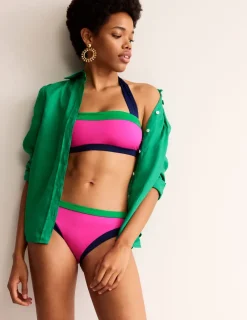 Swimwear-Boden Santorini Bikini Bottoms-Super Pink Colourblock SuperPinkColourblock