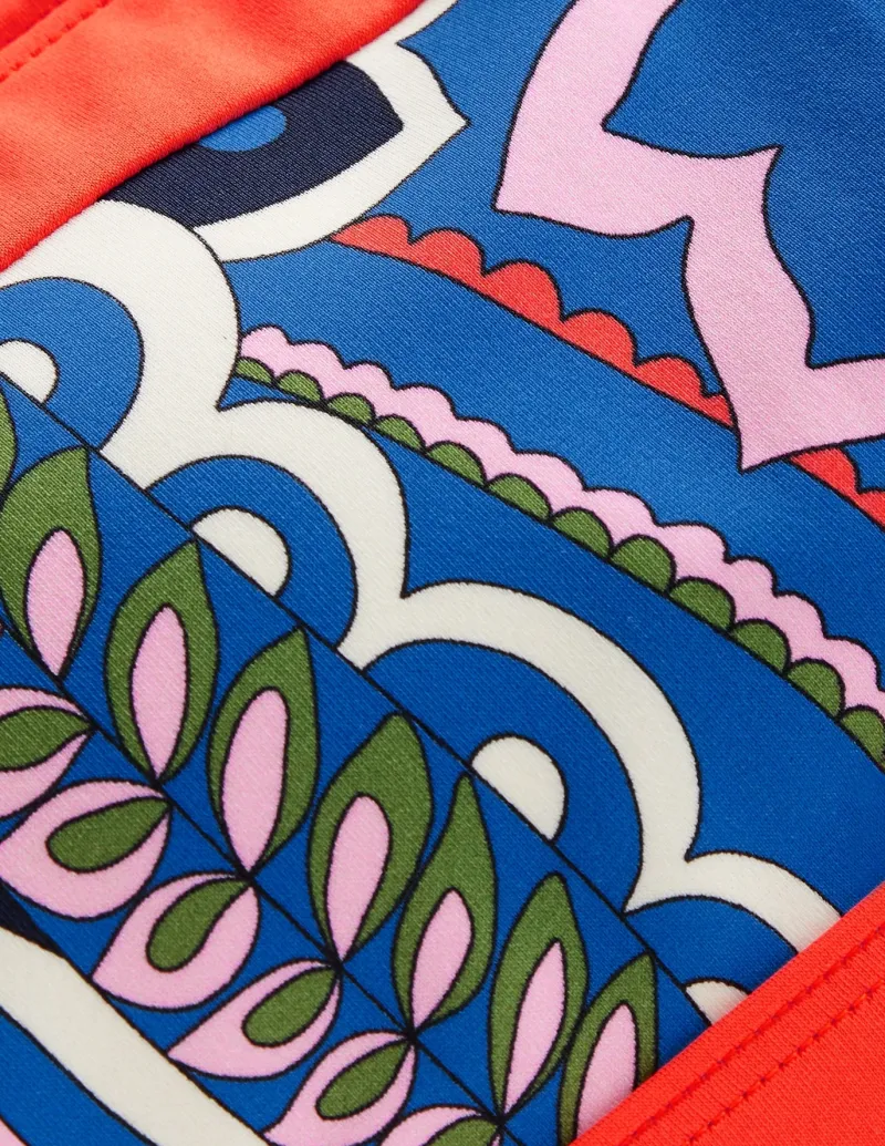 Swimwear-Boden Santorini Bikini Top-Blue, Foliage Paisley Blue,FoliagePaisley