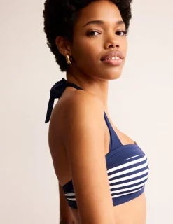 Swimwear-Boden Santorini Bikini Top-French Navy, Ivory Stripe FrenchNavy,IvoryStripe