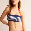 Swimwear-Boden Santorini Bikini Top-Red, Navy Stripe Red,NavyStripe
