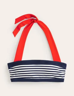 Swimwear-Boden Santorini Bikini Top-Red, Navy Stripe Red,NavyStripe