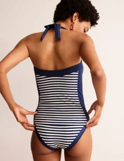 Swimwear-Boden Santorini Tankini Top-French Navy, Ivory Stripe FrenchNavy,IvoryStripe
