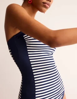 Swimwear-Boden Santorini Tankini Top-French Navy, Ivory Stripe FrenchNavy,IvoryStripe