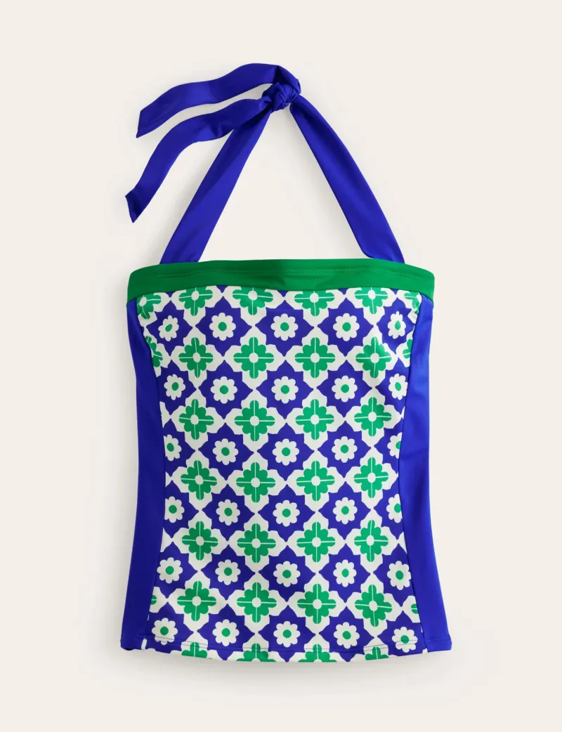 Swimwear-Boden Santorini Tankini Top-Surf The Web, Geometric Stamp SurfTheWeb,GeometricStamp