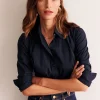 Tops & Blouses | Shirts-Boden Saskia Stretch Cotton Shirt- Navy