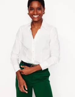 Tops & Blouses | Shirts-Boden Saskia Stretch Cotton Shirt- White