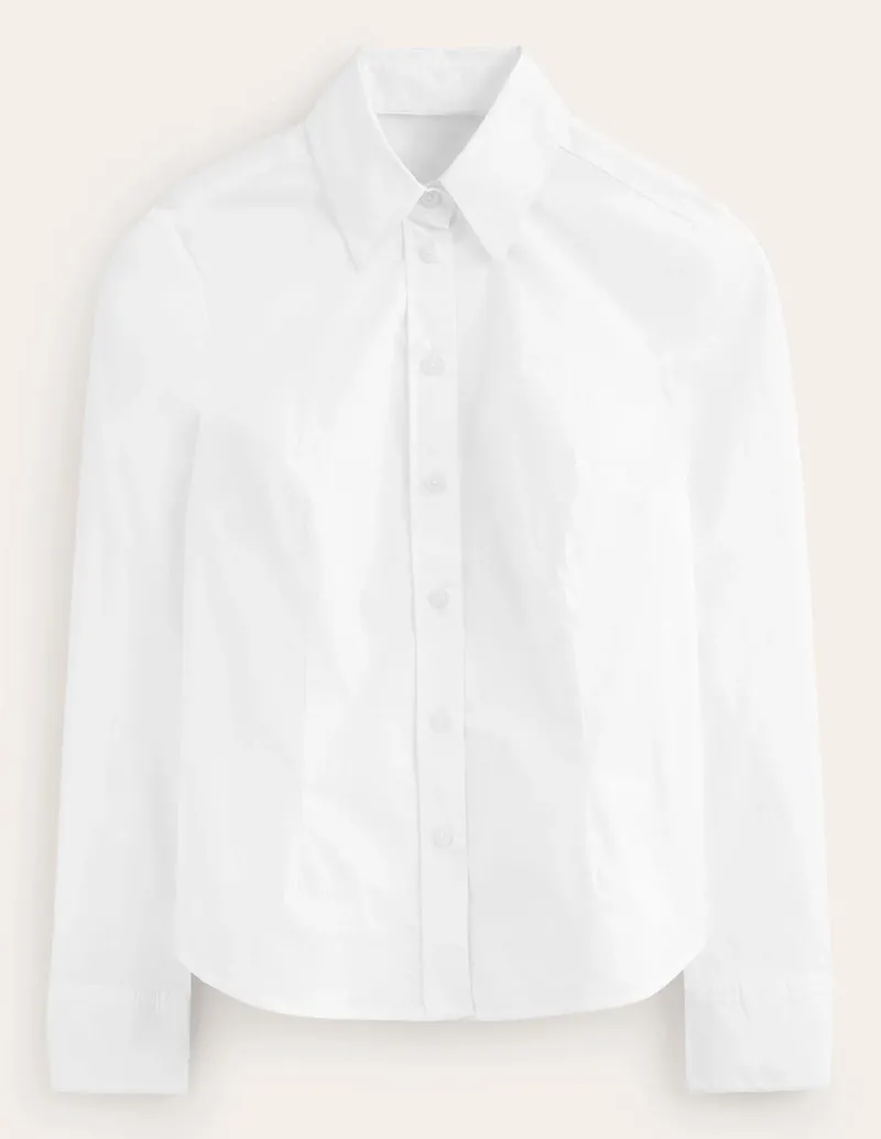 Tops & Blouses | Shirts-Boden Saskia Stretch Cotton Shirt- White