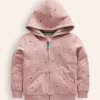 Tops & T-Shirts | Sweatshirts & Hoodies-Boden Shaggy-lined Hoodie-Provence Dusty Pink Multi Spot ProvenceDustyPinkMultiSpot