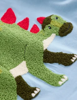 Tops, T-Shirts & Polos-Boden Short Sleeve Bouclé T-shirt-Glacier Blue Dino GlacierBlueDino
