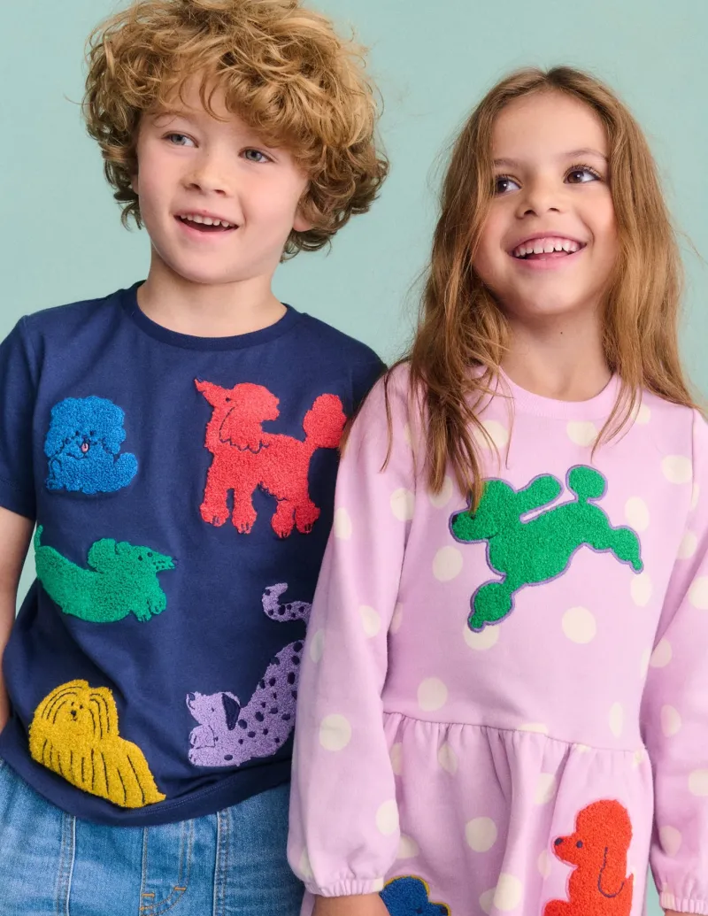 Tops, T-Shirts & Polos-Boden Short Sleeve Bouclé T-shirt-Starboard Blue Dogs StarboardBlueDogs