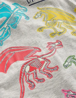 Tops, T-Shirts & Polos-Boden Short Sleeve GITD T-shirt-Grey Marl Dragons GreyMarlDragons