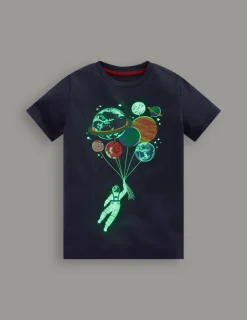 Tops, T-Shirts & Polos-Boden Short Sleeve GITD T-shirt-Robot Blue Spaceman Planets RobotBlueSpacemanPlanets