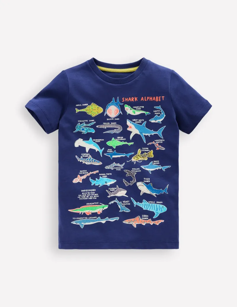 Tops, T-Shirts & Polos-Boden Short Sleeve GITD T-shirt-Starboard Blue Sharks StarboardBlueSharks