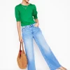 Nightwear & Lougewear | T-Shirts & Tanks-Boden Short Sleeve Smocked Cuff Top-Rich Emerald RichEmerald