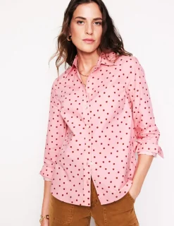 Tops & Blouses | Shirts-Boden Sienna Cotton Shirt-Almond Pink, Sparse Spot AlmondPink,SparseSpot