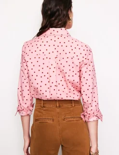 Tops & Blouses | Shirts-Boden Sienna Cotton Shirt-Almond Pink, Sparse Spot AlmondPink,SparseSpot