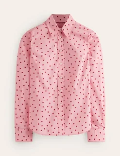 Tops & Blouses | Shirts-Boden Sienna Cotton Shirt-Almond Pink, Sparse Spot AlmondPink,SparseSpot