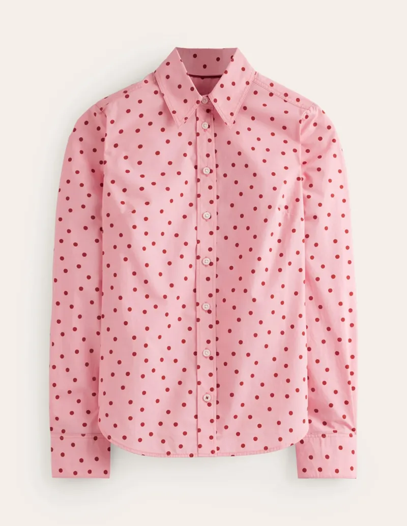 Tops & Blouses | Shirts-Boden Sienna Cotton Shirt-Almond Pink, Sparse Spot AlmondPink,SparseSpot