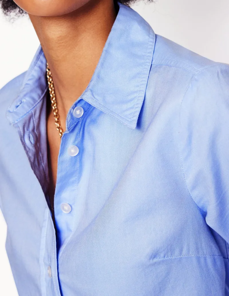 Tops & Blouses | Shirts-Boden Sienna Cotton Shirt-Blue Oxford BlueOxford