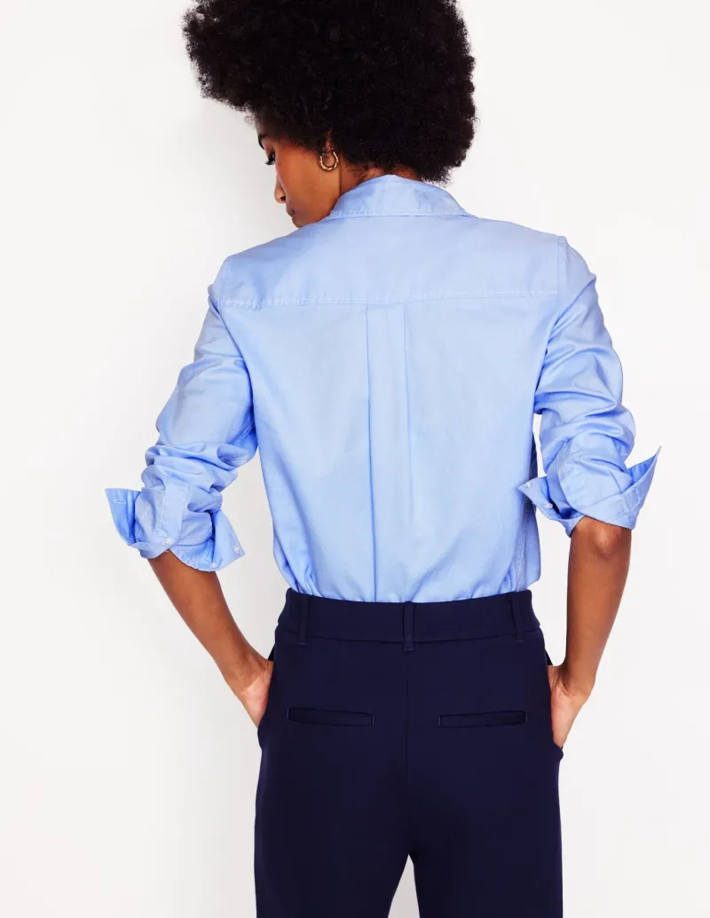 Tops & Blouses | Shirts-Boden Sienna Cotton Shirt-Blue Oxford BlueOxford