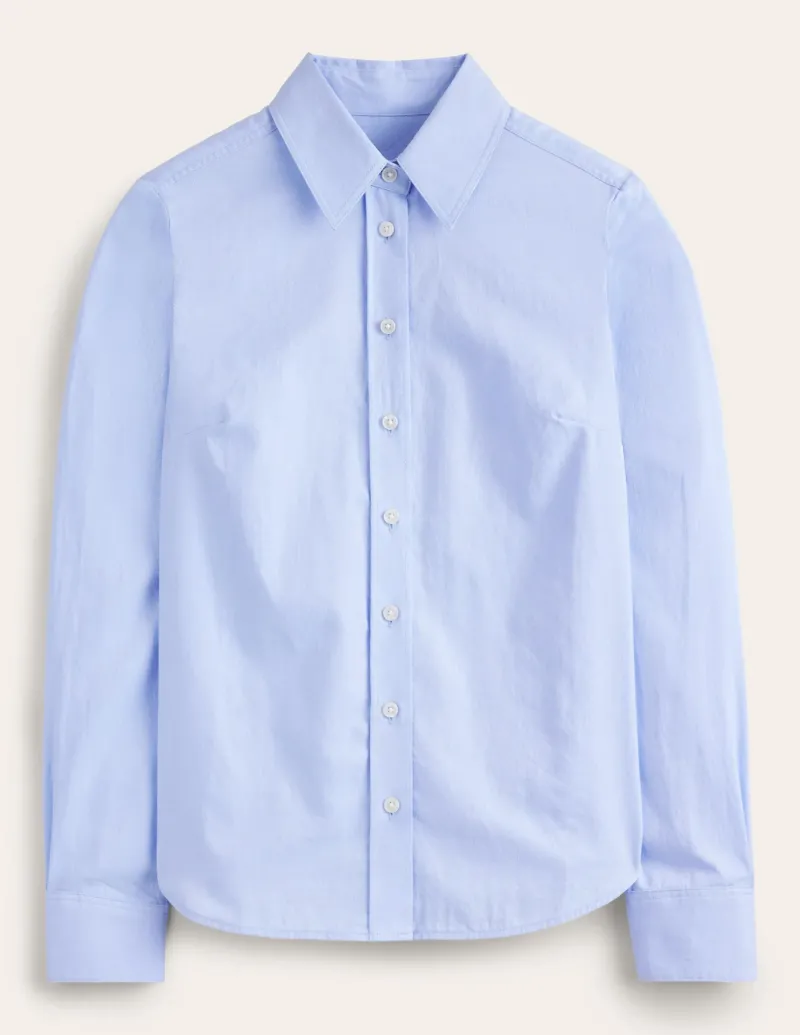Tops & Blouses | Shirts-Boden Sienna Cotton Shirt-Blue Oxford BlueOxford