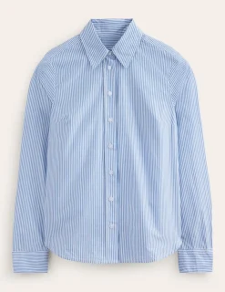 Tops & Blouses | Shirts-Boden Sienna Cotton Shirt-Fine Blue Stripe FineBlueStripe