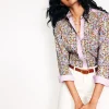 Tops & Blouses | Shirts-Boden Sienna Cotton Shirt-Ivory, Foliage Buds Ivory,FoliageBuds