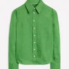 Shirts | Tops & Blouses-Boden Sienna Linen Shirt-Paradise Green ParadiseGreen