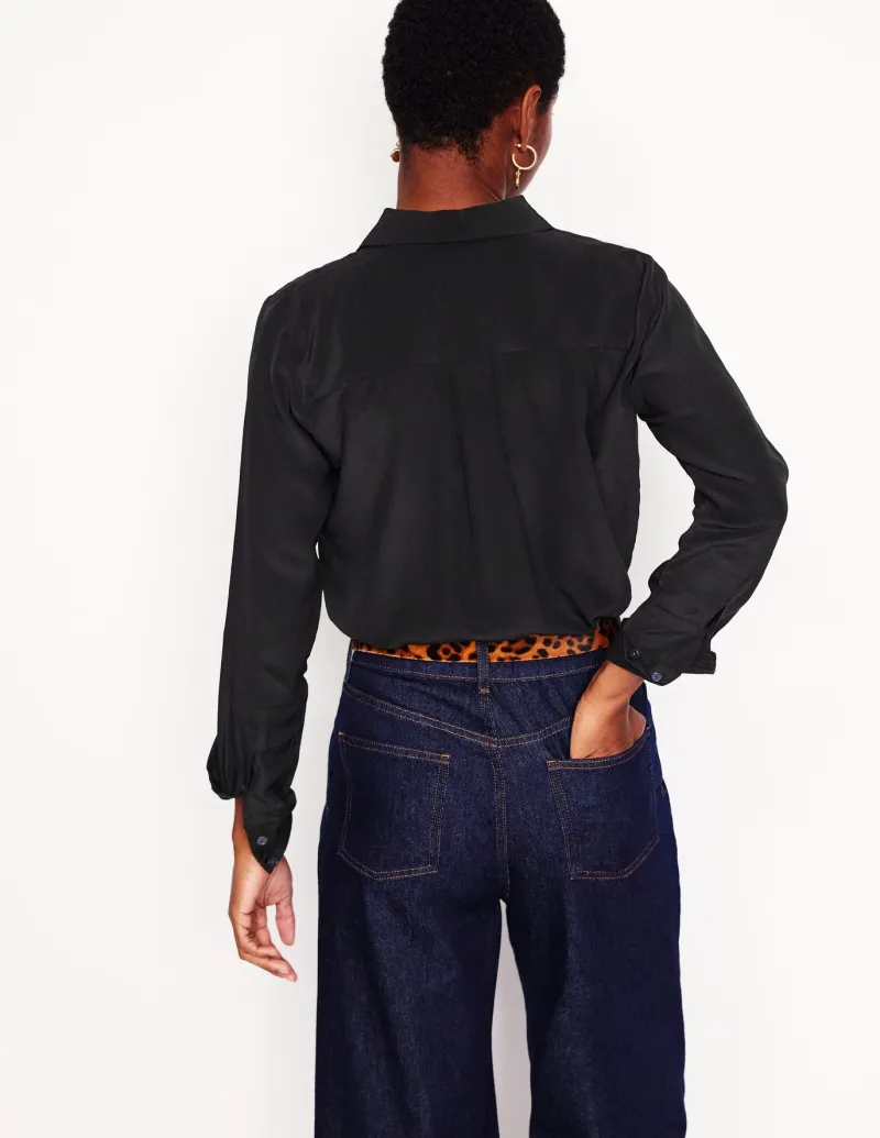 Tops & Blouses | Shirts-Boden Sienna Silk Shirt- Black