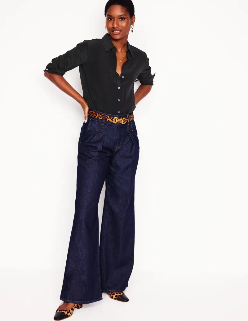 Tops & Blouses | Shirts-Boden Sienna Silk Shirt- Black